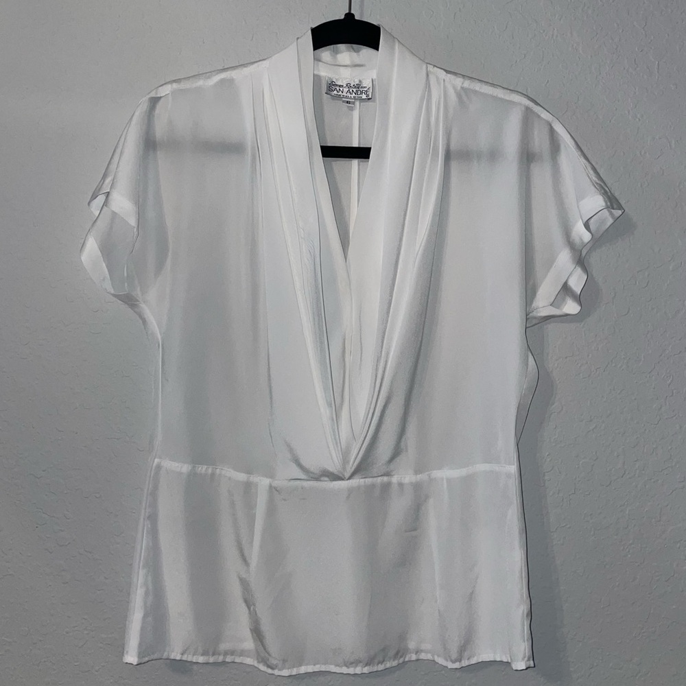 VINTAGE 90s White Blouse